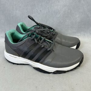 Adidas Shoes Bounce Mens 8 Running Gray Blue Leather Mesh Tie Running Athleisure